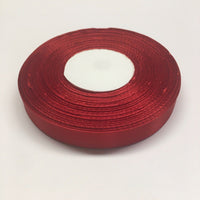 1x Roll 24yds 12mm Satin Single Sided Ribbon - Pick Your Colour