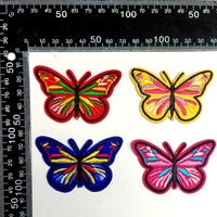 Multi Pcs Butterfly Theme Sew-On Iron-On Embroidered Applique Patches