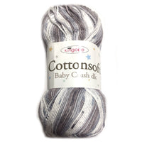 1x King Cole Cottonsoft Baby Crush DK 100% Cotton Crochet and Knitting Yarn 100g