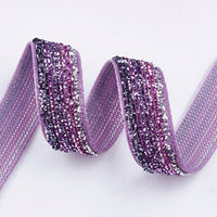 5x Yards 10mm Glitter Sparkly Velvety Polyester Ribbon - Pick Your Colour