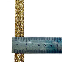 1x/2x/3x Yards (6,10,15,30)mm Metallic Glittery Flat Braid Trim - Gold or Silver