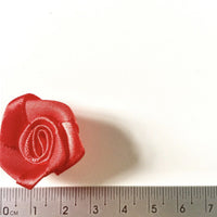 20x Handmade 20mm Satin Rose Flower Appliqué Sewing Craft