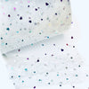 3x Yards 150mm Sequin Heart Hologram Ribbon Soft Tulle Sparkling Mesh