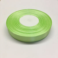 1x Roll 24yds 12mm Satin Single Sided Ribbon - Pick Your Colour