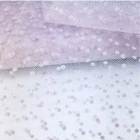 3x Yards 150mm Flocked Heart or Dots Ribbon Soft Tulle Organza Mesh