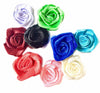 20x Handmade 20mm Satin Rose Flower Appliqué Sewing Craft