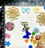 50x Mix Design Flowers, Butterflies, Animals etc.Wood Buttons for Craft & Sewing