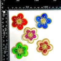 Multi Pcs Flower Theme Sew-On Iron-On Embroidered Applique Patches