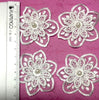 6x Xtra Large White Flower 50-55mm Embroidered Guipure Sew on Applique Patch