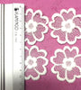 6x Xtra Large White Flower 50-55mm Embroidered Guipure Sew on Applique Patch