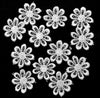 24x White Daisy Flower 20mm/25mm Embroidered Giupure Sew on Applique Patches