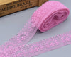 2x Yards Bright Coloured 40mm Wide Scalloped Polyester Floral Lace Trim