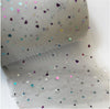 3x Yards 150mm Sequin Heart Hologram Ribbon Soft Tulle Sparkling Mesh