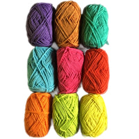 9 pc Skein Ball of 25g each Amigurumi 100% Cotton Crochet and Knitting Yarn