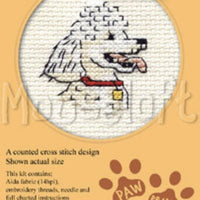 1x Mouseloft Paw Prints Dogs & Puppies Mini Cross Stitch Kit