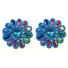 Set of 2pcs Extra Large 60mm Flower with Sequin Iron On Sew on Applique Patch