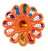 Set of 2pcs Extra Large 60mm Flower with Sequin Iron On Sew on Applique Patch