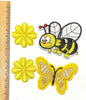 1x Set Multi Pcs Flower & Butterfly Theme Sew-On Iron-On Embroidered Patches