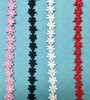 2x Yards 12mm Guipure Embroidered Daisy Flower Lace Trim - Pick your Colour