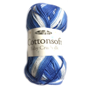 1x King Cole Cottonsoft Baby Crush DK 100% Cotton Crochet and Knitting Yarn 100g