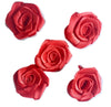 10x Handmade 25mm Satin Rose Flower Appliqué Sewing Craft