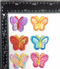 6x Colourful Holographic Butterfly Sew-On Iron-On Embroidered Applique Patch