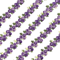 1x Half Yard 15mm Embroidered Rose Flower Lace Trim - Pick your Colour