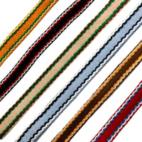 3x Metres 15mm Coloured Tape Type Braid with Stitched Edges