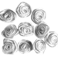 20x Handmade 20mm Satin Rose Flower Appliqué Sewing Craft