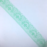 2x Yards Bright Coloured 40mm Wide Scalloped Polyester Floral Lace Trim