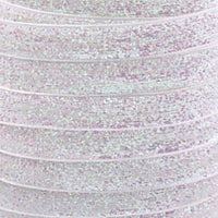 5x Yards 10mm Glitter Sparkly Velvety Polyester Ribbon - Pick Your Colour