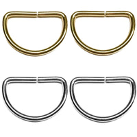 10x High Quality 25mm D Rings for Crafts - Gold or Silver