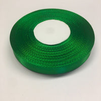 1x Roll 24yds 12mm Satin Single Sided Ribbon - Pick Your Colour