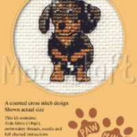 1x Mouseloft Paw Prints Dogs & Puppies Mini Cross Stitch Kit