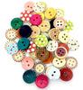 50x Mix Design Flowers, Butterflies, Animals etc.Wood Buttons for Craft & Sewing