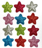 12x 35mm Glitter Star w/ Non Woven Fabric Backing & Sponge Inside Sew On Patch