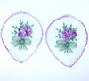 2x Xtra Large White Flower 70mmx90mm Embroidered Organza Sew on Applique Patch