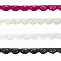 8x Yards 14mm Scalloped Flower Polyester Lace - Pick Your Colour