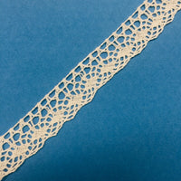 2x Meters 32mm/35mm Crochet Like Cotton Lace Trim - Red or Beige