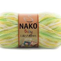 1x Nako Baby Looks Minnos Petit 50% Premium Acrylic 50% Polyamide 100g Yarn