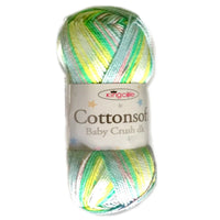 1x King Cole Cottonsoft Baby Crush DK 100% Cotton Crochet and Knitting Yarn 100g