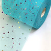 3x Yards 150mm Sequin Heart Hologram Ribbon Soft Tulle Sparkling Mesh