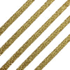 1x/2x/3x Yards (6,10,15,30)mm Metallic Glittery Flat Braid Trim - Gold or Silver