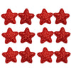 12x 35mm Glitter Star w/ Non Woven Fabric Backing & Sponge Inside Sew On Patch