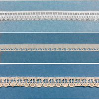 10x Yards 9-12mm Polyester Lace Choose from White, Off White or Beige