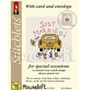 1x Mouseloft Stitchlets Celebration Card Mini Cross Stitch Kit with Cards