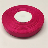 1x Roll 24yds 12mm Satin Single Sided Ribbon - Pick Your Colour