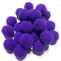 25x Large 20mm Pom Poms - Pick Your Colour