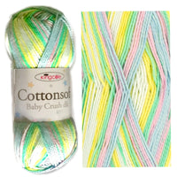 1x King Cole Cottonsoft Baby Crush DK 100% Cotton Crochet and Knitting Yarn 100g