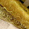 2x Yards Bright Coloured 40mm Wide Scalloped Polyester Lace Trim